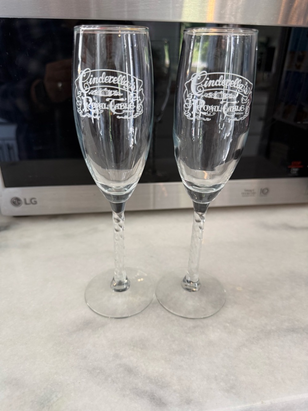 Cinderella's Royal Table-Walt Disney World-Set of 2 Champagne Glasses Flutes